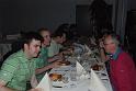 Sitting down for first meal